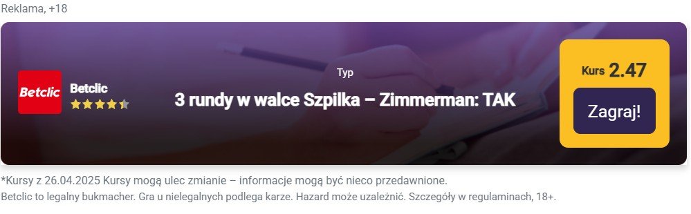 Artur Szpilka - Errol Zimmerman baner 3