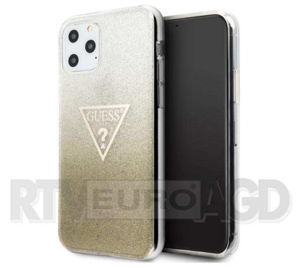 Guess Glitter Triangle GUHCN65SGTLGO iPhone 11 Pro Max (złoty)