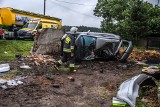 Wypadek w Roszkach. 30-letni Ukrainiec trafił do szpitala 