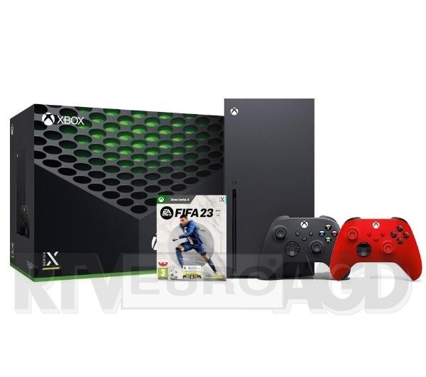 Xbox Series X + FIFA 23 + dodatkowy pad (czerwony)