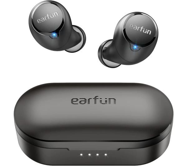 Earfun Free 1S - dokanałowe - Bluetooth 5.2 - czarny