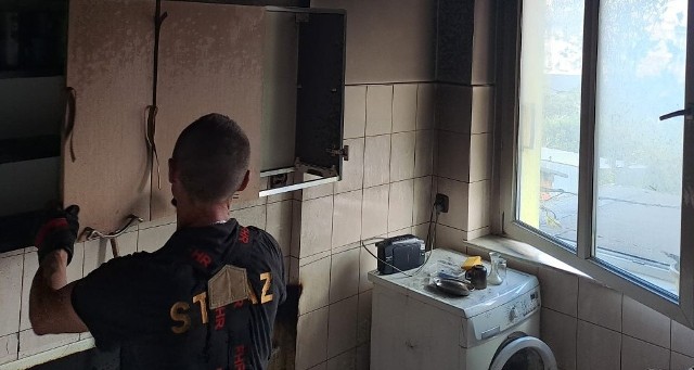 Pożar w remizie OSP Łasin w powiecie grudziądzkim strawił część socjalną jednostki