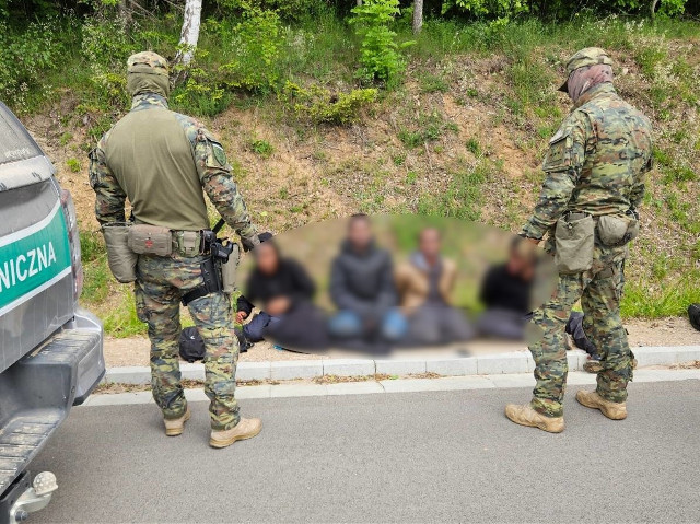Podlaska Straż Graniczna zatrzymała przy granicy polsko-litewskiej somalijskich migrantów