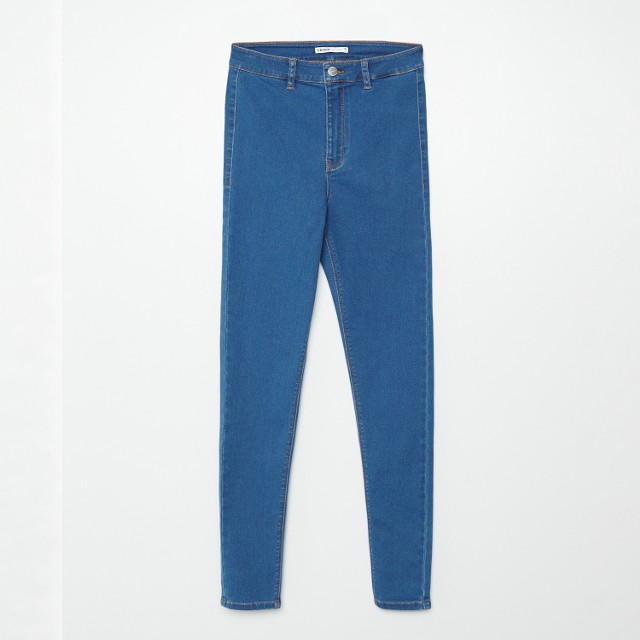 Cropp - Niebieskie jeansy skinny - Niebieski