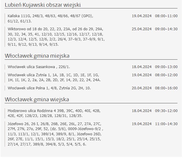 Planowane wyłączenia prądu w Kujawsko-Pomorskiem. Tu nie będzie prądu
