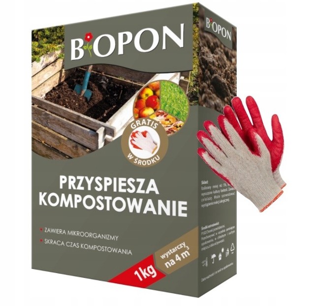 Biopon Komposter szybsze kompostowanie +rękawiczki