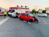 Groźny wypadek w Tuszynie. W zderzeniu dwóch samochodów ranna kobieta ZDJĘCIA