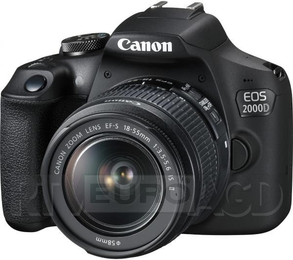 Canon EOS 2000D + EF-S 18-55mm f/3,5-5.6 IS II + torba SB130 + karta 16GB