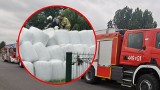 Nietypowa interwencja strażaków w Granowie. Ratowali chłopca uwięzionego w balotach