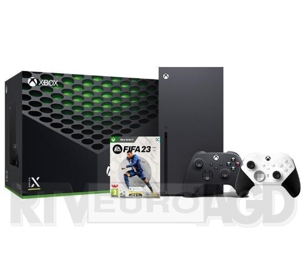 Xbox Series X + FIFA 23 + dodatkowy pad Elite Series 2 Core (biały)