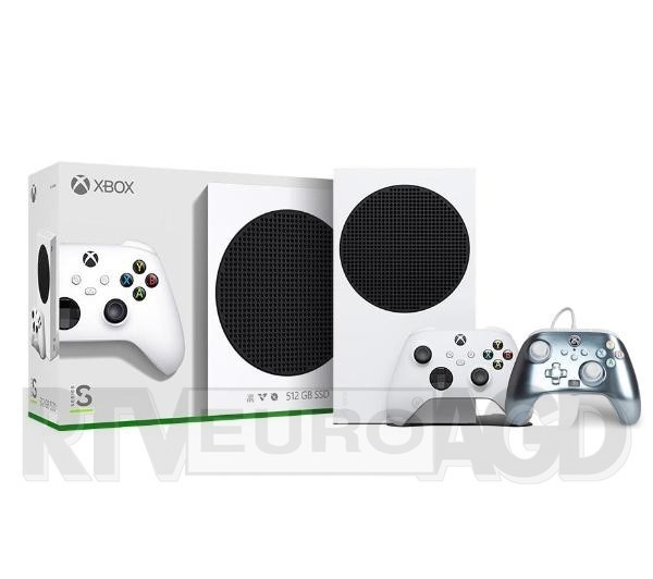 Xbox Series S + pad przewodowy PowerA Enhanced Metallic Ice