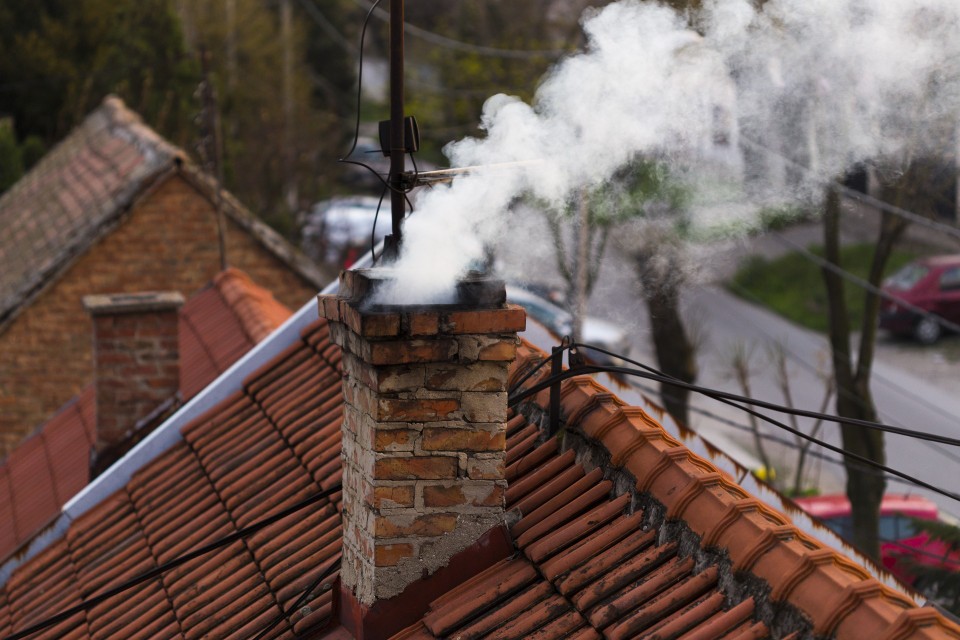 Smoke from a chimney