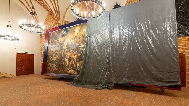 W zamku krzyżackim w Świeciu obejrzeć można replikę obrazu "Bitwa pod Grunwaldem" Jana Matejki