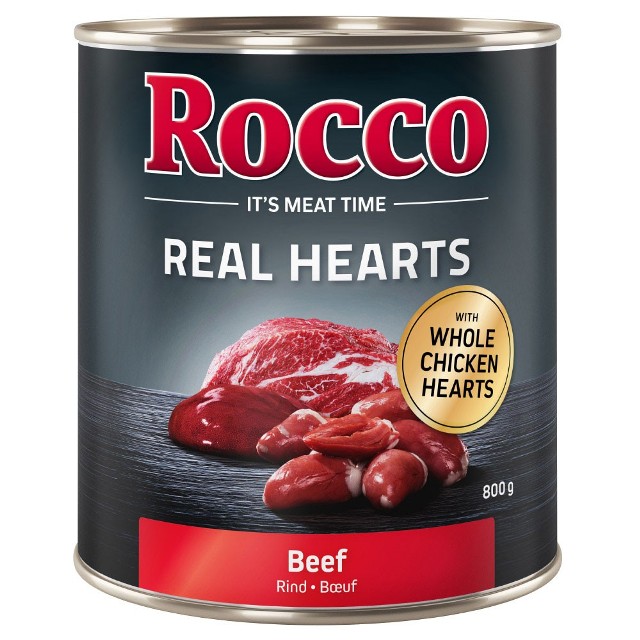 Rocco Real Hearts, 6 x 800 g - Wołowina z całymi sercami kurczaka