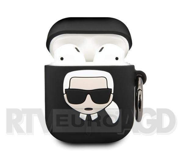 Karl Lagerfeld KLACCSILKHBK Silicone Ikonik AirPods Cover (czarny)