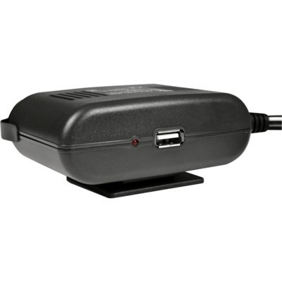 Rozdzielacz gniazda zapalniczki HEITECH z portem USB Czarny