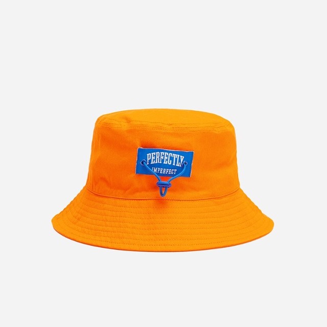 House - Kapelusz bucket hat z naszywką Perfectly Imperfect - Pomarańczowy