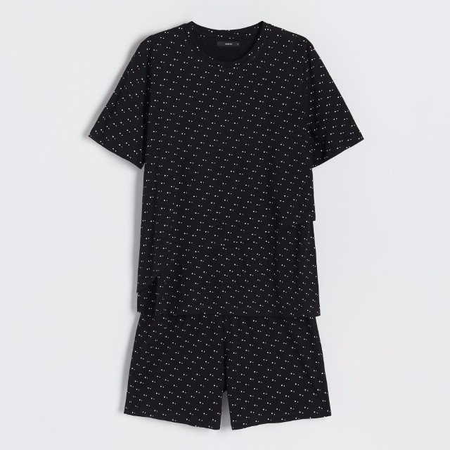 Reserved - Dwuczęściowa piżama - Czarny