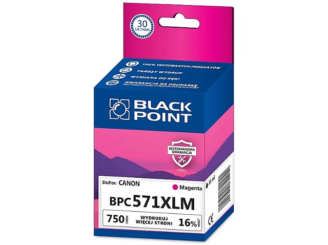 Wkład atramentowy BLACK POINT BPC571XLM Zamiennik Canon CLI-571MXL