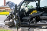 Wypadek trzech samochodów w Łasinie pod Grudziądzem. Jedna osoba została ranna