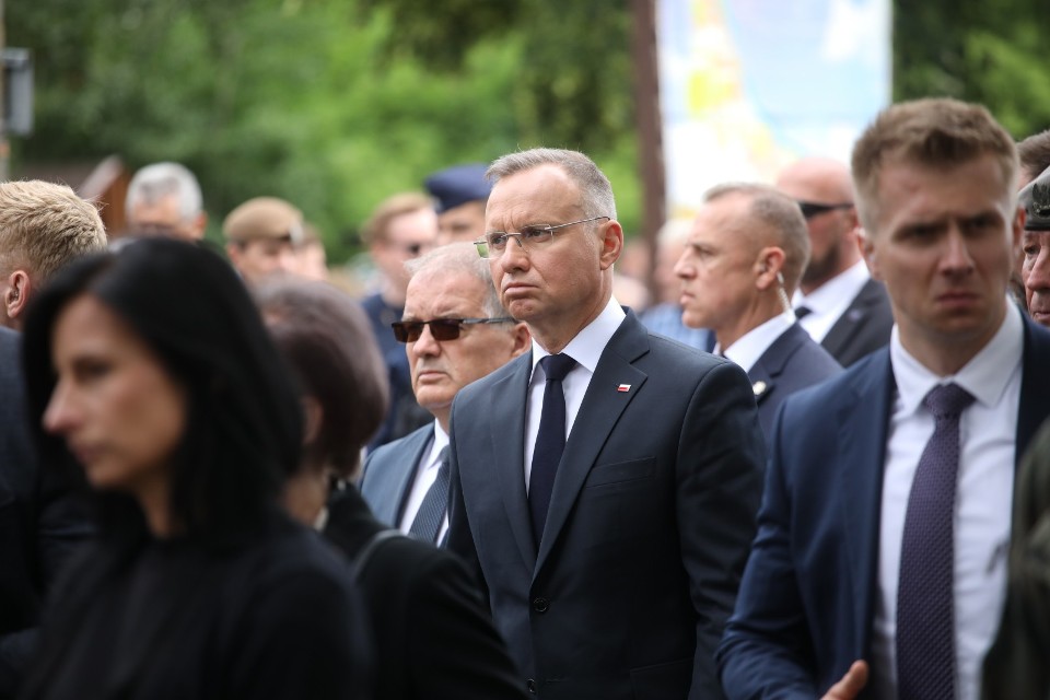 Prezydent Andrzej Duda przybył na pogrzeb Mateusza Sitka.
