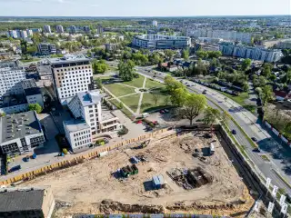 Budowa bloku na rogu ulic Wyszyńskiego i Młynowej