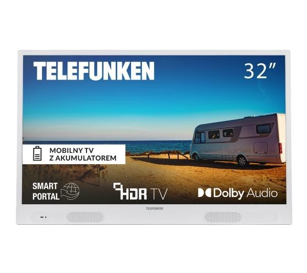 Telefunken 32HGP7450W przenośny z akumulatorem do 3h czas pracy - 32" - HD Ready - Smart TV