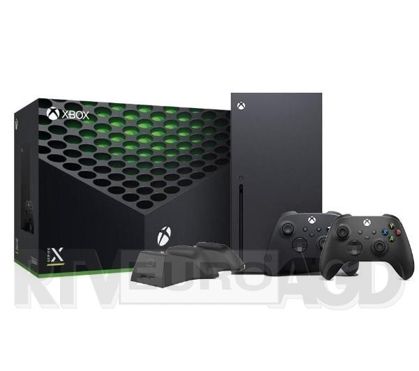 Xbox Series X + dodatkowy pad (czarny) + ładowarka Venom VS2881