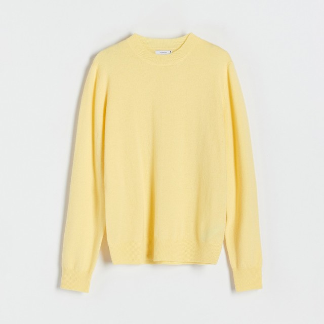 Reserved - Kaszmirowy sweter - Żółty