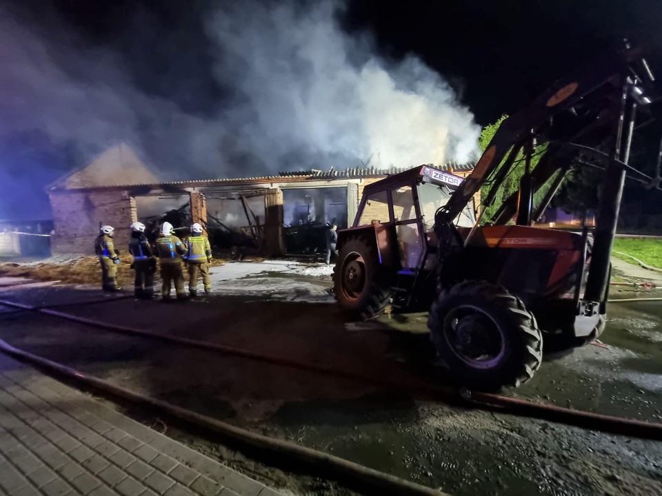 Pożar stodoły w Pełczynie