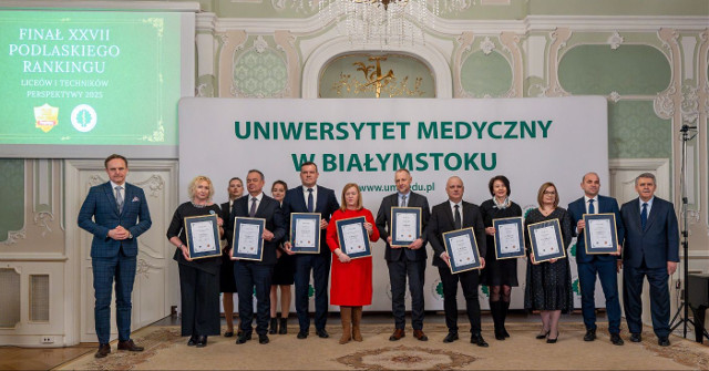 Oto najlepsze podlaskie licea i technika. W Pałacu Branickich wręczono dyplomy Regionalnego Rankingu Perspektywy 2025 
