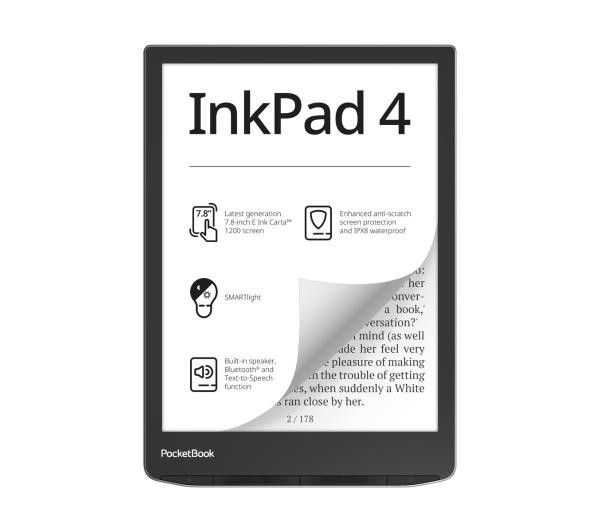 Pocketbook InkPad 4 - 7,8" - 32GB - WiFi - srebrny