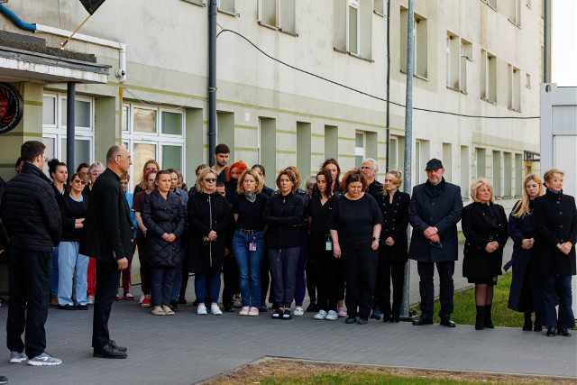 Minuta ciszy w Łapach. Szpital protestuje przeciwko pogarszającej się sytuacji finansowej 