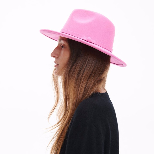 Reserved - Wełniany kapelusz - Różowy
