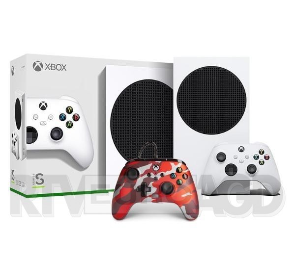 Xbox Series S + pad PowerA Enhanced Metalic Red Como