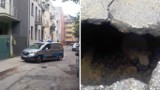 Dziura w jezdni na warszawskim Grochowie. Dwumetrowe zapadlisko mogło doprowadzić do tragedii
