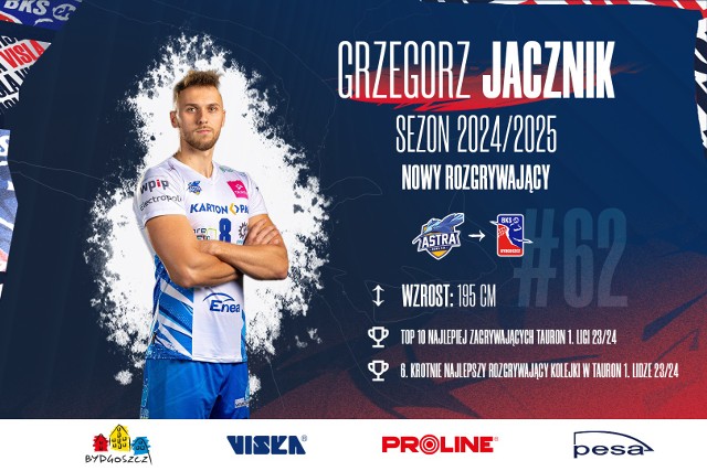 Grzegorz Jacznik został nowym rozgrywającym BKS Visła Proline Bydgoszcz