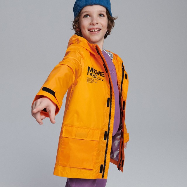 Reserved - Przejściowa kurtka z kapturem - Pomarańczowy