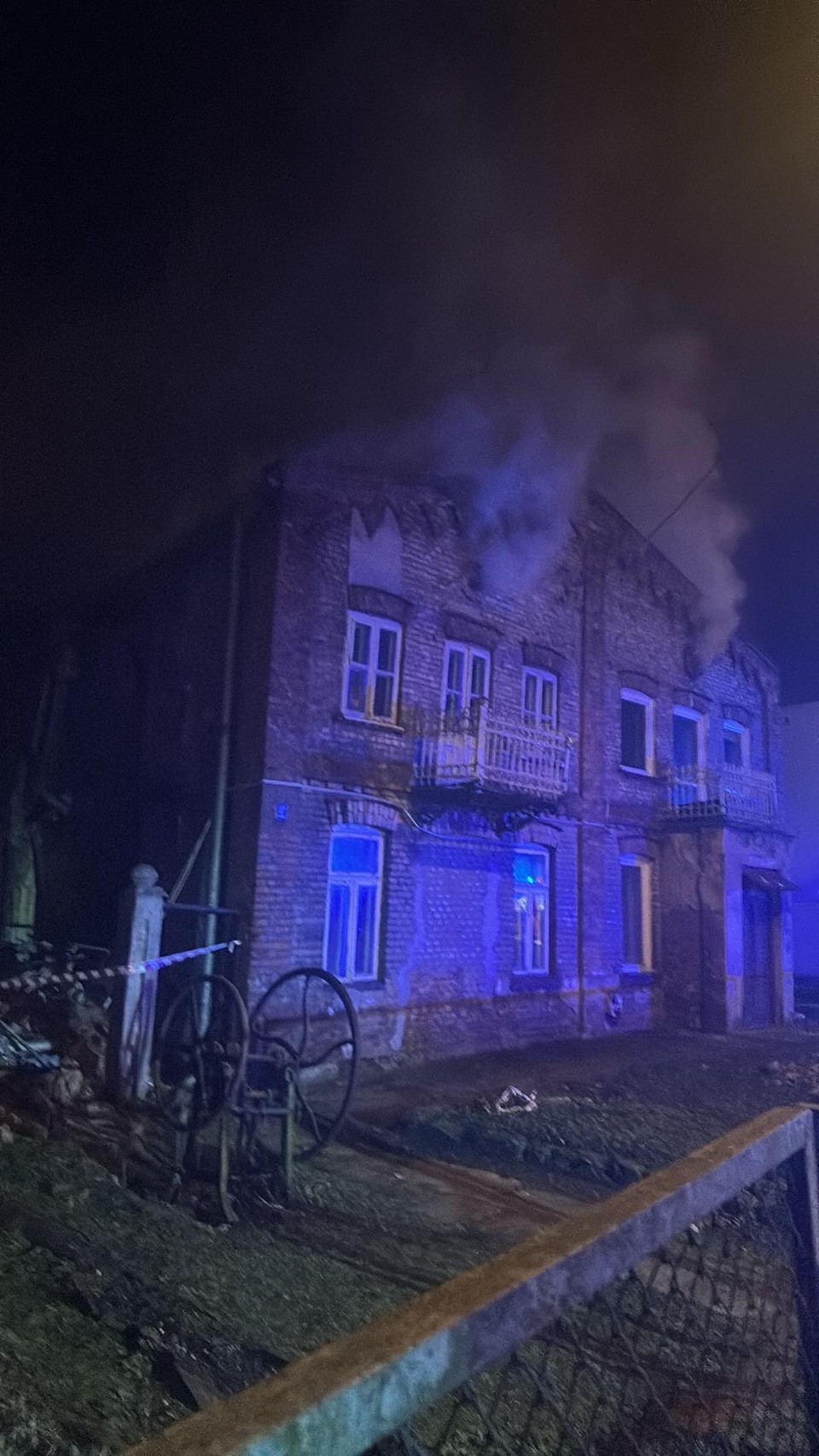 Pożar budynku przy ul. Narutowicza w Aleksandrowie...