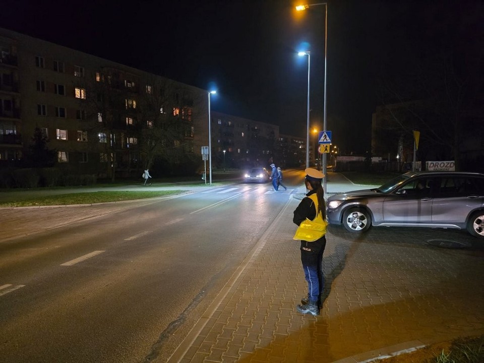 Akcja "Bezpieczny pieszy" na drogach powiatu bydgoskiego....