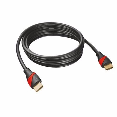21082 HDMI - HDMI 1.8m Czarno-czerwony kabel TRUST