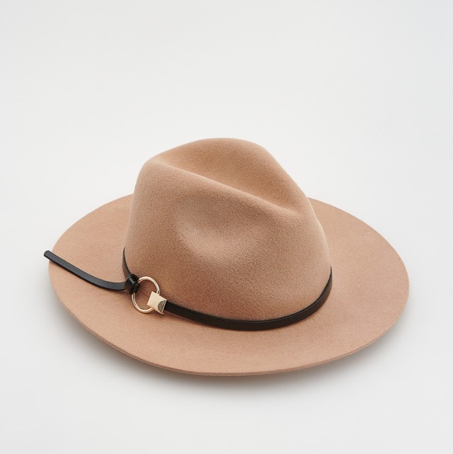 Reserved - Wełniany kapelusz - Brązowy