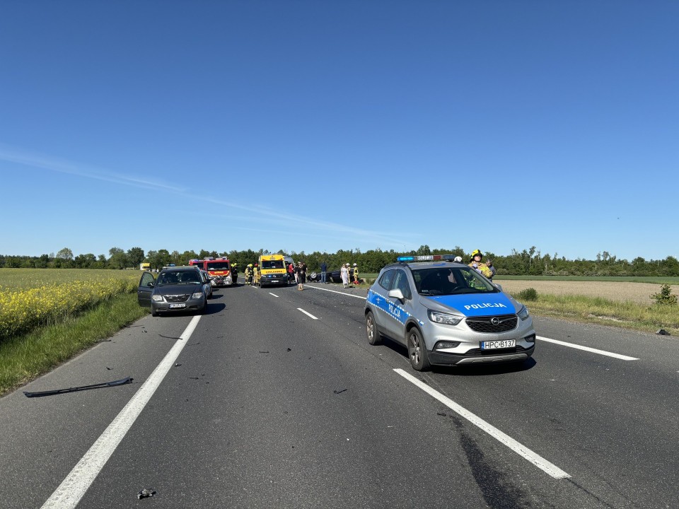 Wypadek na DK 91 w gminie Lubień Kujawski