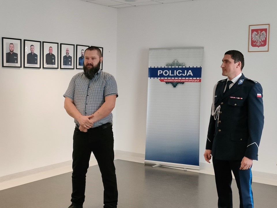 Komendant Powiatowy Policji w Tucholi nadkom. Marcin...