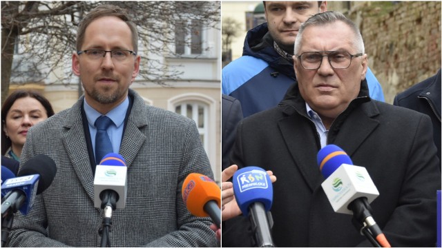 Jakub Kwaśny (z lewej) i Henryk Łabędź powalczą o głosy w drugiej turze wyborów.