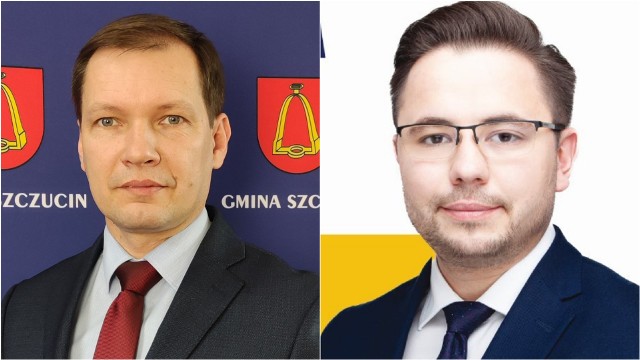 Tomasz Bełzowski (z lewej) i Paweł Łabuz zmierzą się w II turze wyborów na burmistrza Szczucina.