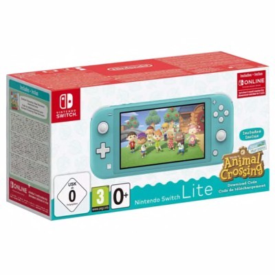 Switch Lite Turkusowa + Animal Crossing: New Horizons (cyfrowa) + Nintendo Switch Online 3 mies. Konsola NINTENDO