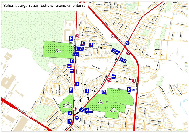 Wszystkich Świętych w Białymstoku. Policjanci na skrzyżowaniach i zmiany organizacji ruchu