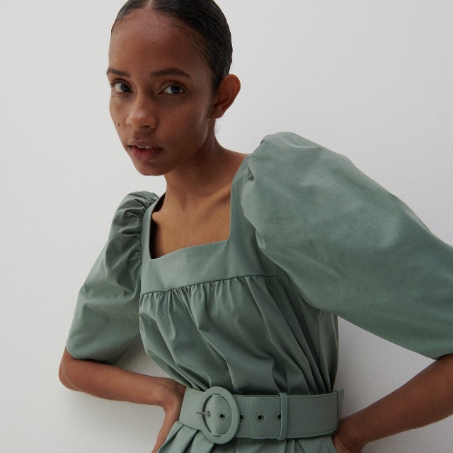 Reserved - Dzianinowa sukienka - Zielony