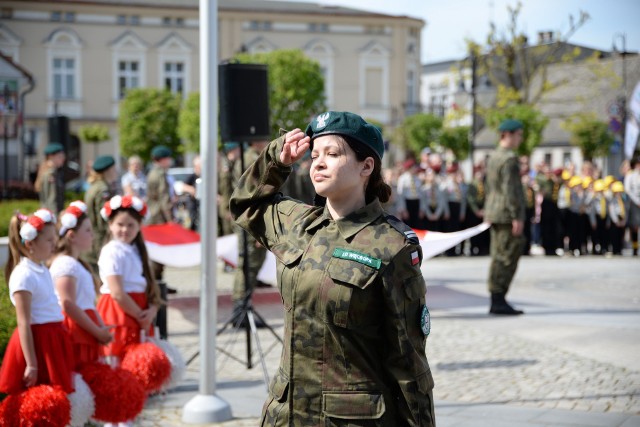 Oficjalne obchody Narodowego Święta Trzeciego Maja w Więcborku.